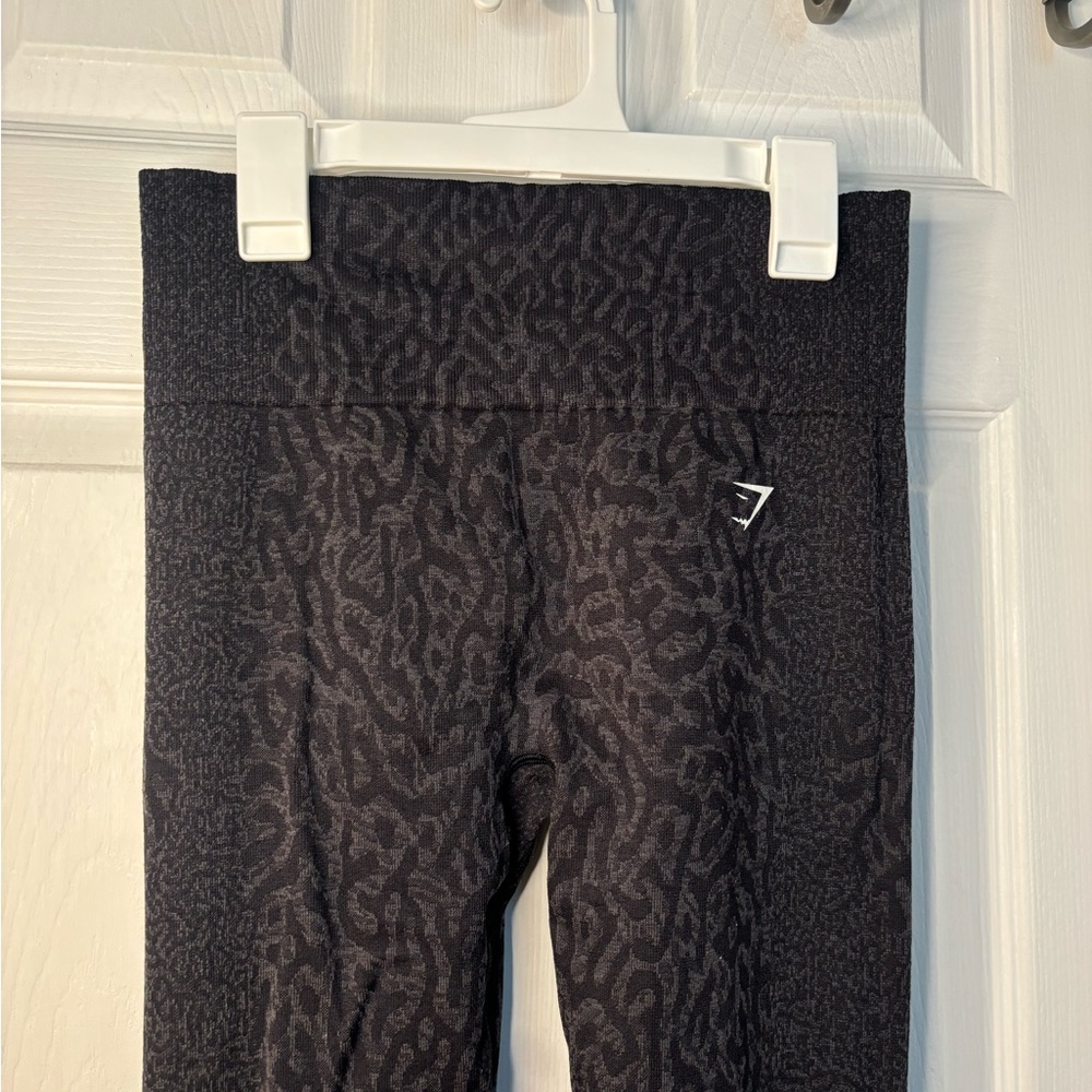 Gymshark Black Subtle Animal Print High-Waist Leggings